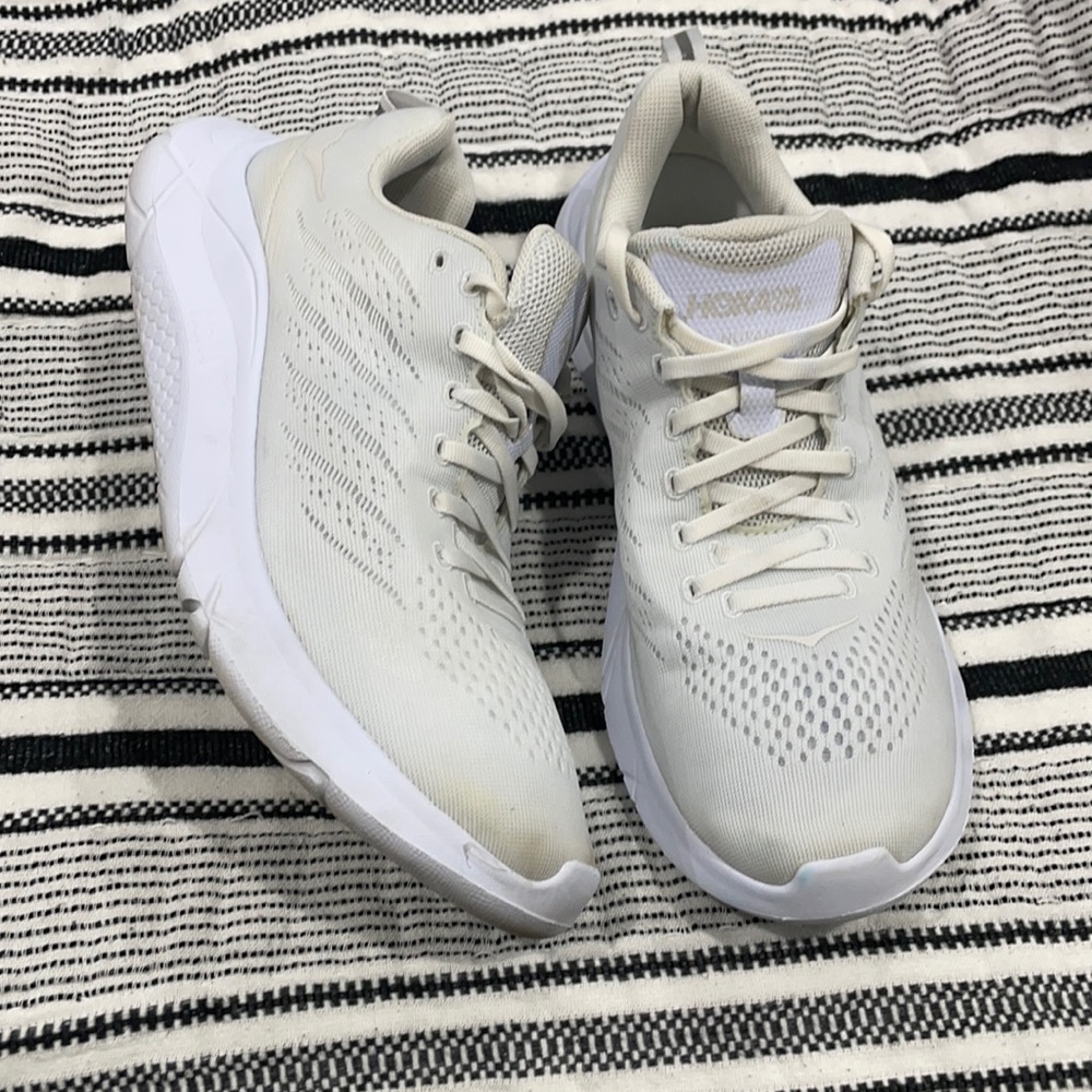 HOKAONEONE - white size 9.5 great condition- slightly worn- no box